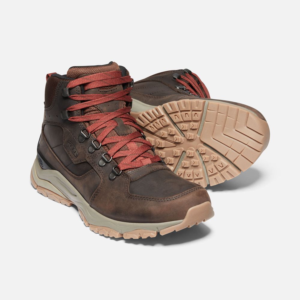 Botas de Seguridad Keen Mexico Rojos/Marrom - Hombre Innate Cuero Waterproof - YG1859736